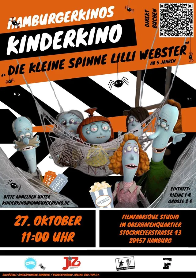 KinderKino-Plakat „Die kleine Spinne Lilly Webster